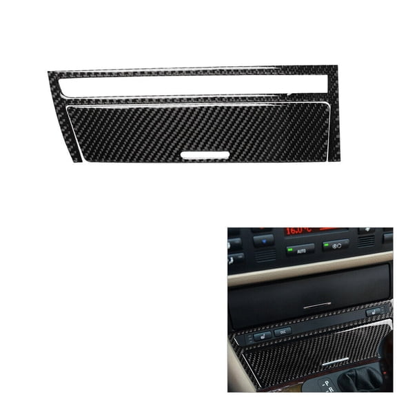Soft Carbon Fiber Car Interior Decor Kits Carbon Fiber Center Console Dash Storage Ashtray Trim Sticker For BMW E46 4 DOOR Sticker