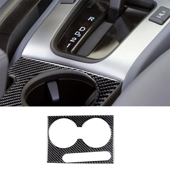 Soft Carbon Fiber Car Interior Decor Kits Carbon Fiber Center Cupholder Cover Trim For Honda Accord Sedan 2003-2007 Sticker