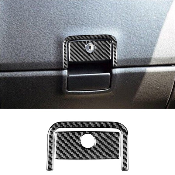 Soft Carbon Fiber Car Interior Decor Kits Carbon Fiber Glove Box Upper Handle Cover Trim For Silverado/GMC Sierra 1500 Sticker
