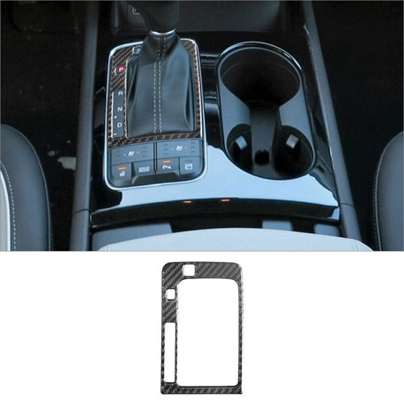 Soft Carbon Fiber Car Interior Decor Kits Carbon Fiber Interior Automatic Gear Shift Cover Trim For Kia Sedona 2015-2016 Sticker