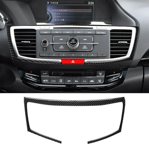 Soft Carbon Fiber Car Interior Decor Kits Carbon Fiber Interior Central Console Frame Cover Trim For Honda Accord 2013-17 Sticker