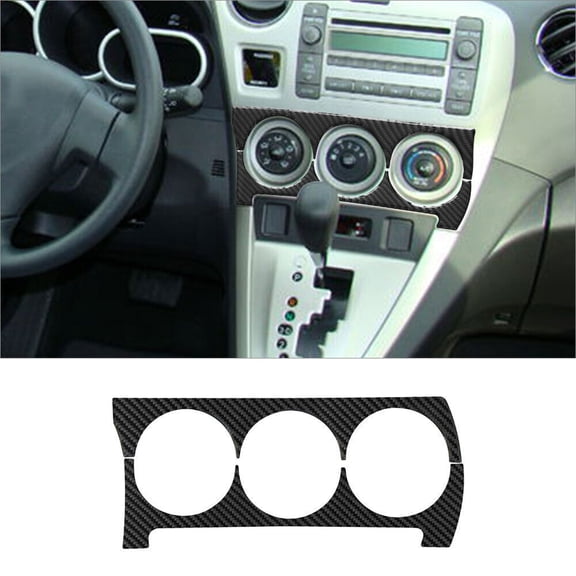 Soft Carbon Fiber Car Interior Decor Kits Carbon Fiber Interior Climate Control Cover Trim For Toyota Matrix/Pontiac Vibe Sticker