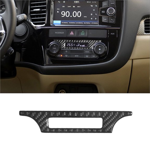 Soft Carbon Fiber Car Interior Decor Kits Carbon Fiber Interior Climate Display Cover Trim For Mitsubishi Outlander Sticker