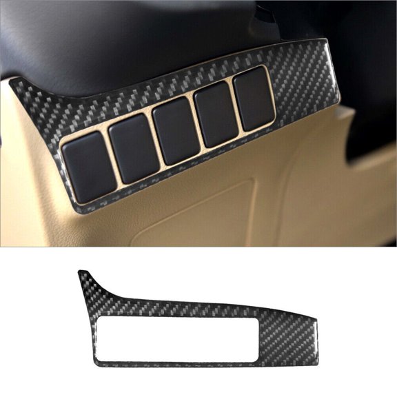 Soft Carbon Fiber Car Interior Decor Kits Carbon Fiber Interior Driver Side Buttons Cover Trim For Mitsubishi Outlander Sticker