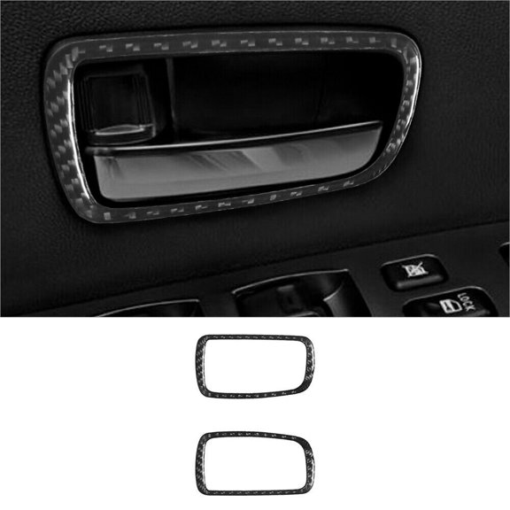 Soft Carbon Fiber Car Interior Decor Kits Carbon Fiber Interior Front Door Handle Cover Trim For Mitsubishi Outlander Sticker