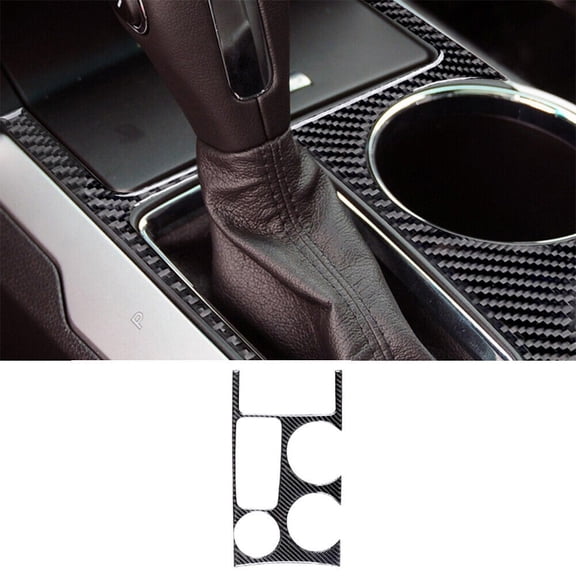Soft Carbon Fiber Car Interior Decor Kits Carbon Fiber Interior Gear Shift Cover Trim Sticker For Ford Explorer 2011-14 Sticker