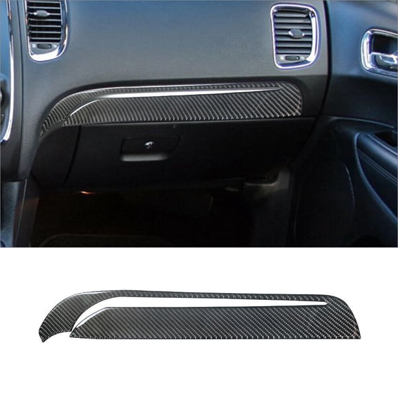 Soft Carbon Fiber Car Interior Decor Kits Carbon Fiber Interior Passenger Side Dashboard Cover Trim For Dodge Durango Sticker
