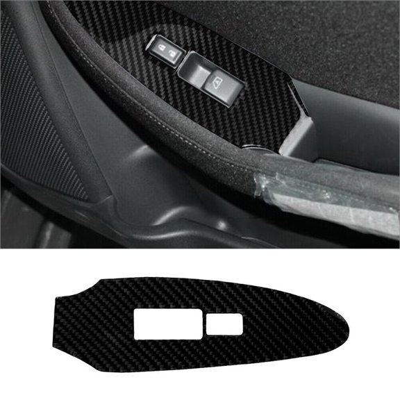 Soft Carbon Fiber Car Interior Decor Kits Carbon Fiber Interior Passenger Side Window Control Cover Trim For Nissan 370Z Sticker