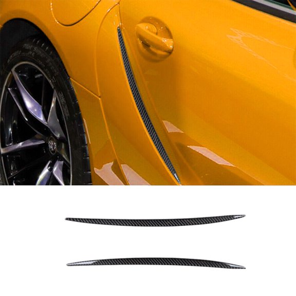 Soft Carbon Fiber Car Interior Decor Kits Carbon Fiber Side Door Fender Air Vent Outlet Cover Trim For Toyota Supra A90 Sticker