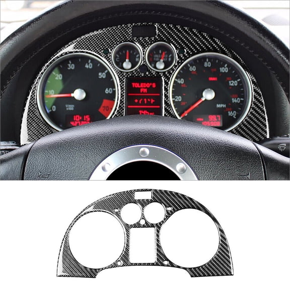Soft Carbon Fiber Car Interior Decor Kits For Audi TT 8N 2001-06 Carbon Fiber Interior Speedometer Surround Cover Trim Sticker
