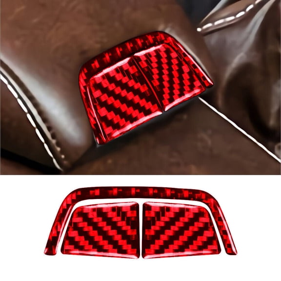 Soft Carbon Fiber Car Interior Decor Kits For BMW 6 Series E63 E64 Red Carbon Fiber Central Console Accent Cover Trim Sticker