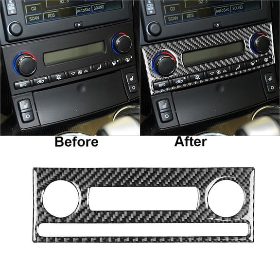 Soft Carbon Fiber Car Interior Decor Kits For Chevrolet Corvette C6 05-07 Carbon Fiber Interior Climate Control Cover Trim Sticker