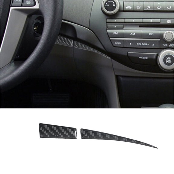 Soft Carbon Fiber Car Interior Decor Kits For Honda Accord Carbon Fiber Interior Right Of Driver Dashboard Cover Trim Sticker