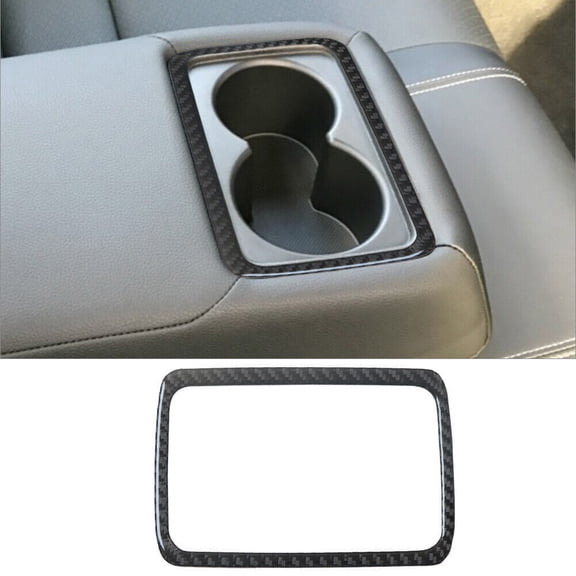 Soft Carbon Fiber Car Interior Decor Kits For Honda Accord Sedan 08-12 Carbon Fiber Rear Center Cupholder Frame Cover Trim Sticker