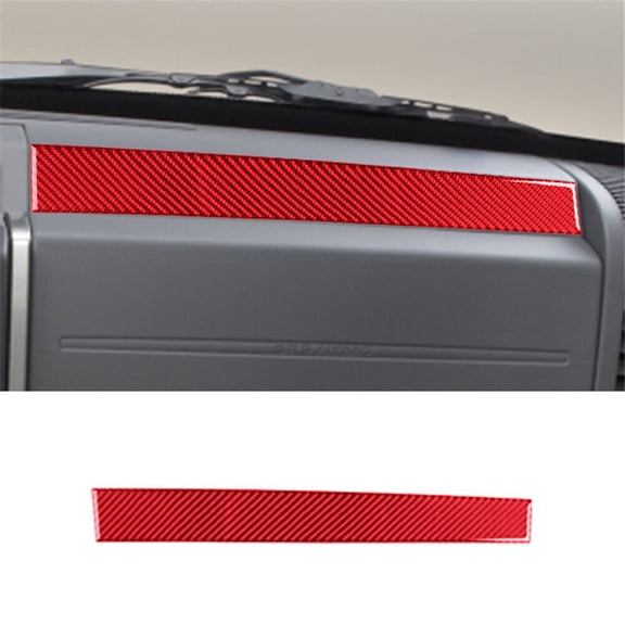 Soft Carbon Fiber Car Interior Decor Kits For Jeep Liberty 08-12 Red Carbon Fiber Interior Passenger Dashboard Cover Trim Sticker