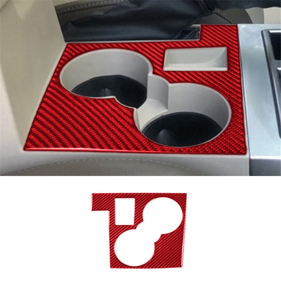 Soft Carbon Fiber Car Interior Decor Kits For Jeep Liberty 2008-12 Red Carbon Fiber Floor Console Cupholder Cover Trim Sticker