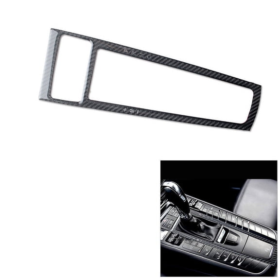 Soft Carbon Fiber Car Interior Decor Kits For Porsche Macan 2014-2019 Carbon Fiber Interior Gear Shift Frame Cover Trim Sticker