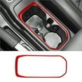 thumbnail image 1 of Soft Carbon Fiber Car Interior Decor Kits Red Carbon Fiber Center Water Cupholder Cover Trim For Jeep Wrangler Gladiator Sticker, 1 of 14