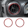 thumbnail image 1 of Soft Carbon Fiber Car Interior Decor Kits Red Carbon Fiber Side Air Vent Outlet Cover Trim For Jeep Wrangler JL Gladiator Sticker, 1 of 15
