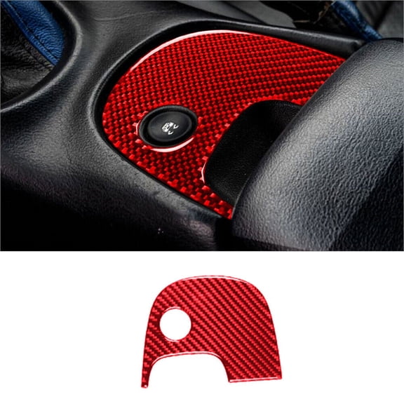 Soft Carbon Fiber Car Interior Decor Kits Red Carbon Fiber Traction Console Cover Trim For Chevrolet Corvette C5 1998-99 A Sticker