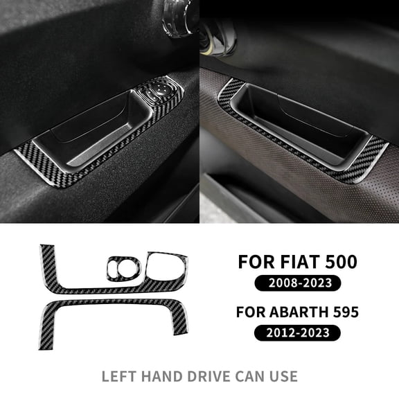 Soft Carbon Fiber For Fiat 500 2011 2012-2023 For Abarth 595 2016 2017 2018 2019 2020 2021 2022 2023 Abarth 695 2017-2023.