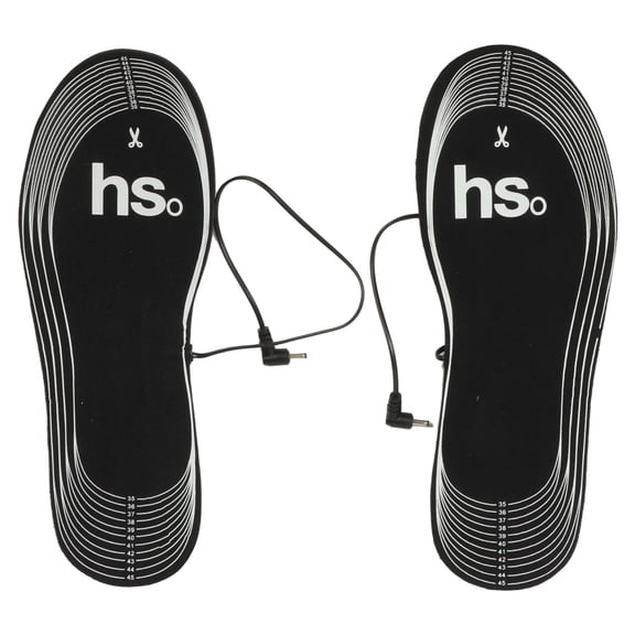 Soft Carbon Fiber Heated Insoles, Electric Thermal Foot Warmers with Battery Box & Straps (1 Pair)