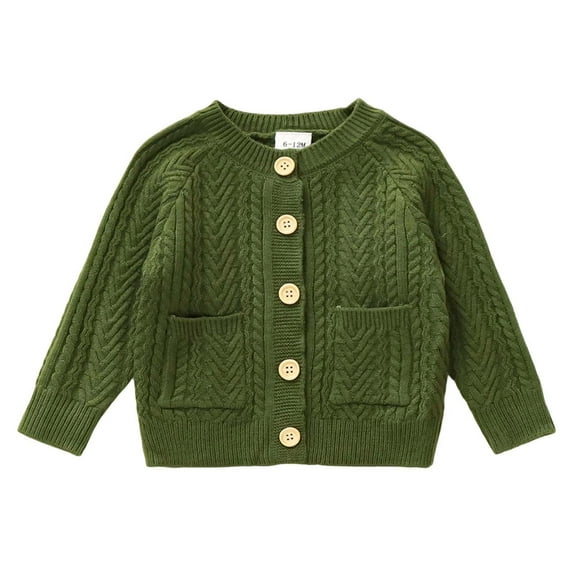 Soft and Cardigan for Boys Suitable for Daily Casual Wear School and Outdoor Activities In Spring Fall Seasons Classic Design for Comfortable Outerwear,Color:Green,Size:90