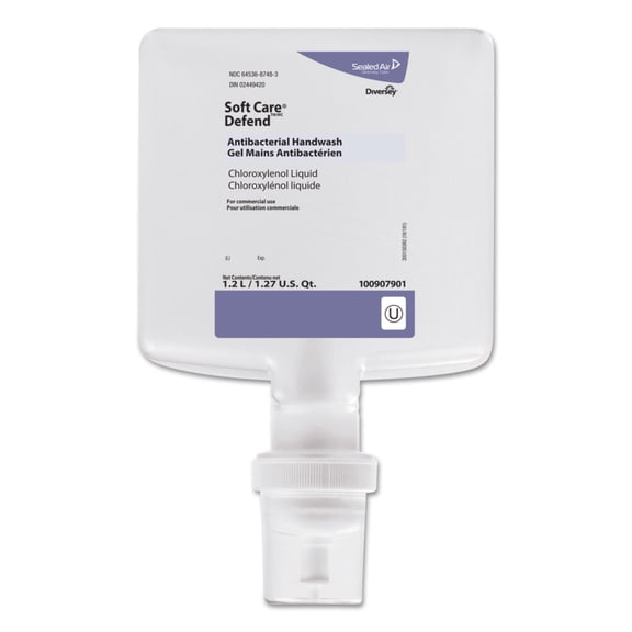 Soft Care Defend Handwash, Fragrance-Free, 1.2 L Refill, 6/Carton