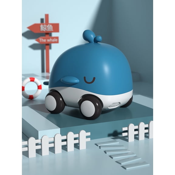 Soft Cartoon Whale Inertial Sliding Toy Car, Inertia Powered Friction-Free Play Vehicle For Teens & S, Fun Desk Decoration & Plaything