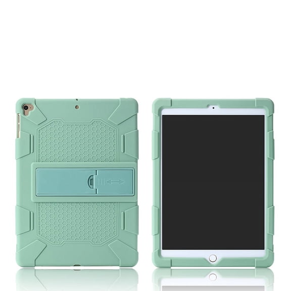 Soft Case for Apple iPad 6th/5th Gen (9.7") & iPad Air 2 9.7in & iPad Air (9.7 Inch) 2013 MD786LL/A Tablet - Slim Fit Lightweight Shockproof Kickstand Silicone Case Cover (Matcha Green)