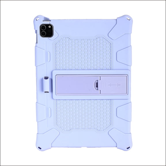 Soft Case for Apple iPad Pro (11-Inch) Tablet (3rd/2nd/1st Generation, Released in 2021 2020 2018) - Slim Fit Lightweight Shockproof Kickstand Silicone Case Cover (Purple)