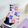 thumbnail image 1 of Soft Case Compatible with Samsung Galaxy S24 FE, Clear Floral Pattern Print Design Flexible TPU Shockproof Slim Cover for Women Girls, Flower Protective Phone Case for S24 FE, Flower-F, 1 of 8