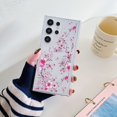 thumbnail image 1 of Soft Case Compatible with Samsung Galaxy S24 Ultra, Clear Floral Pattern Print Design Flexible TPU Shockproof Slim Cover for Women Girls, Flower Protective Phone Case for S24 Ultra, Flower-E, 1 of 8