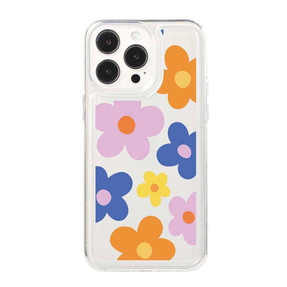 Soft Case Compatible with iPhone 15 Plus, Clear Floral Pattern Print Design Flexible TPU Shockproof Slim Cover for Women Girls, Flower Protective Phone Case for iPhone 15 Plus, Flower-F