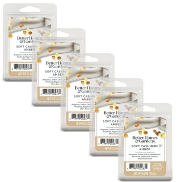 Soft Cashmere Amber Scented Wax Melts, Better Homes & Gardens, 2.5 oz (5-Pack)