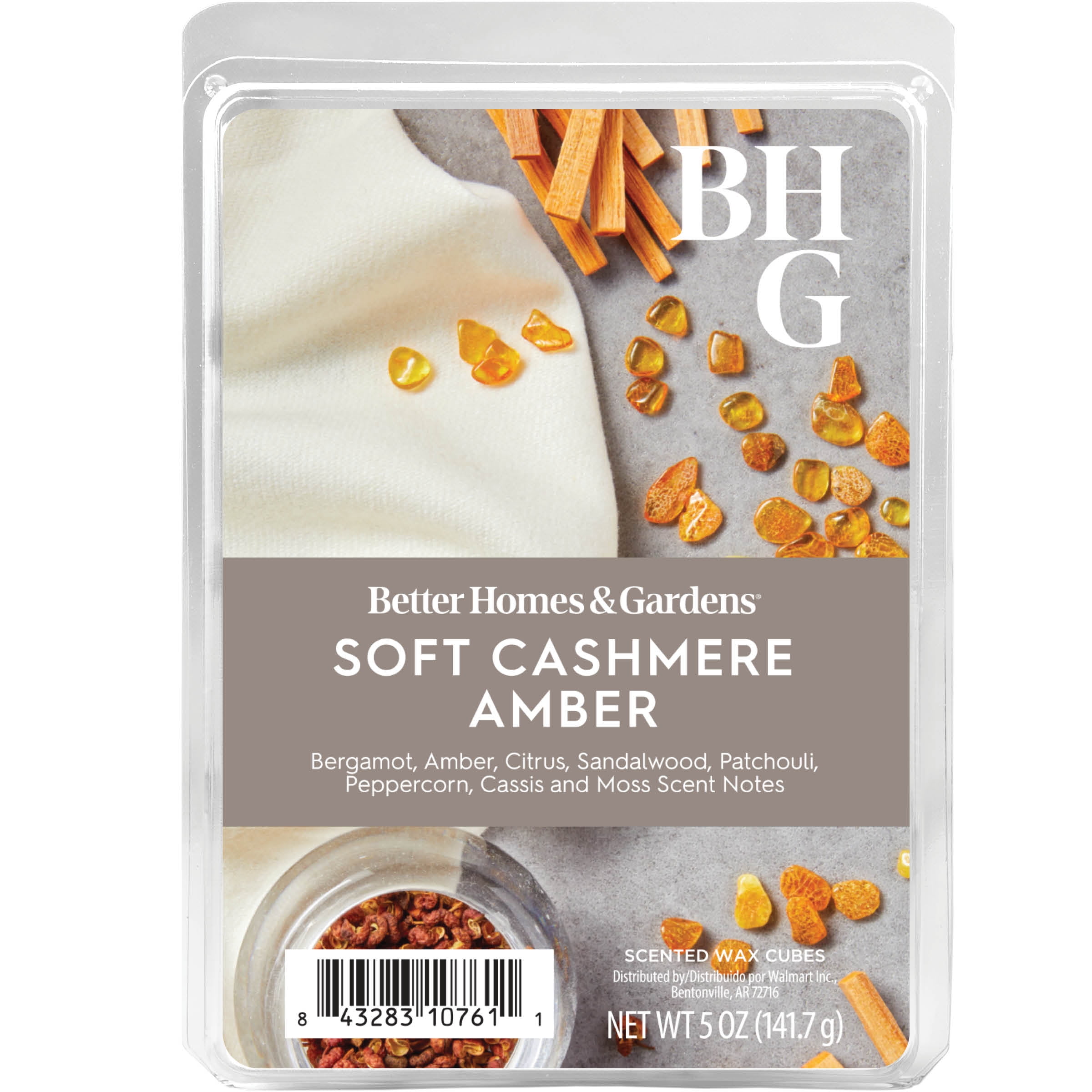 Soft Cashmere Amber Scented Wax Melts, Better Homes & Gardens, 5 oz (Value Size)