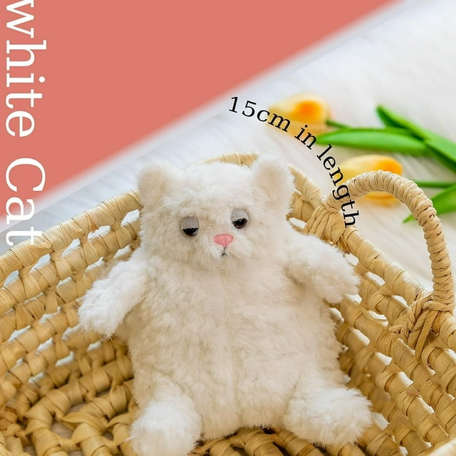 Soft Cat, Black and White Cat Plush Toy, Great Gift for Girls and Boys