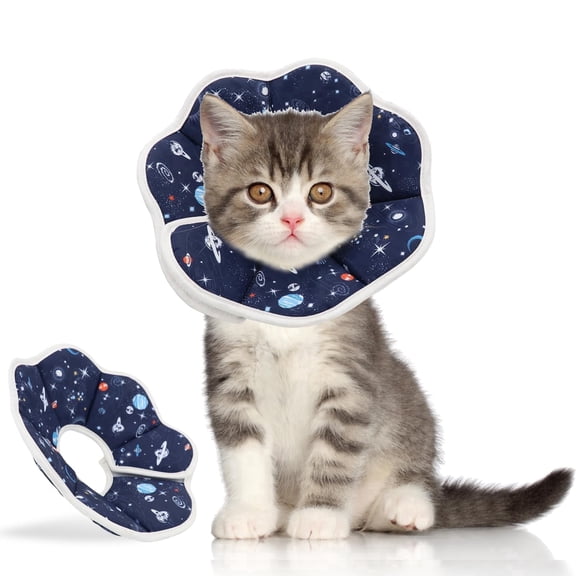 Toopower Soft Adjustable Pet Recovery Cone, Elizabethan Collar for Cats & Puppies, Post-Surgery Neck Cone to Prevent Licking Wounds
