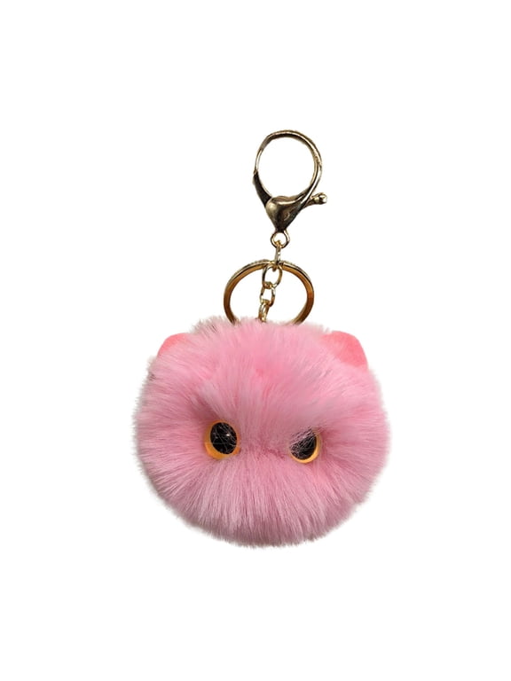 Soft Cat Keychain Plush Stuffed Animal Charm – Cute Kitty Pendant for Backpack Purse or Keys Lightweight Gift for Kids and Adults