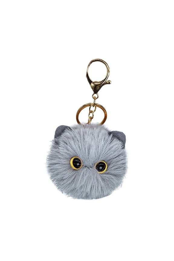 Soft Cat Keychain Plush Stuffed Animal Charm – Cute Kitty Pendant for Backpack Purse or Keys Lightweight Gift for Kids and Adults