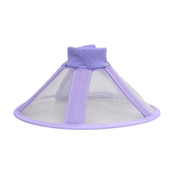 Soft Cat Recovery Cone Collar Mesh Material Adjustable Size for Kittens and Puppies Post Surgery Use