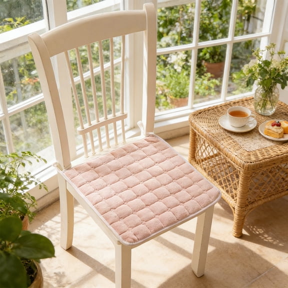 Soft Chair Cushion, Non-Slip Seat Pad for Home, Polyester Small Cushion for Hard Chair, Lightweight Sofa Cushion 15.75"x15.75"