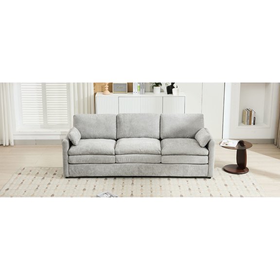Soft Chenille Material - Double - cushioned 3 - seater Sofa for a Luxurious Seating Experience