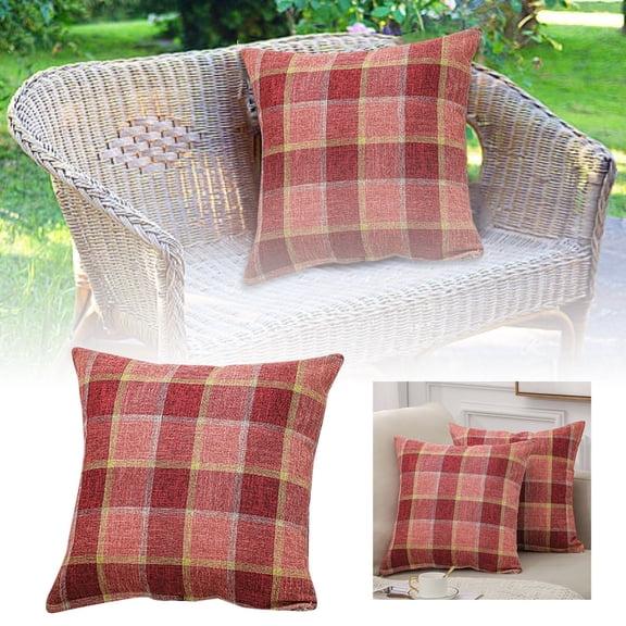 Soft Chenille Throw Pillow Covers 16x16 - Pack of 2 Textured Decorative Pillowcases for Spring & Summer - Neutral Accent Cushion Covers for Farmhouse & Modern Decor