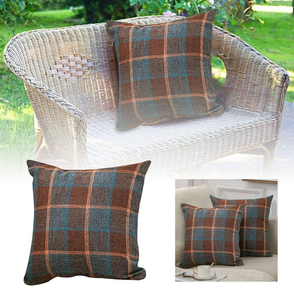Soft Chenille Throw Pillow Covers 18x18 - Pack of 2 Textured Decorative Pillowcases for Spring & Summer - Neutral Accent Cushion Covers for Farmhouse & Modern Decor