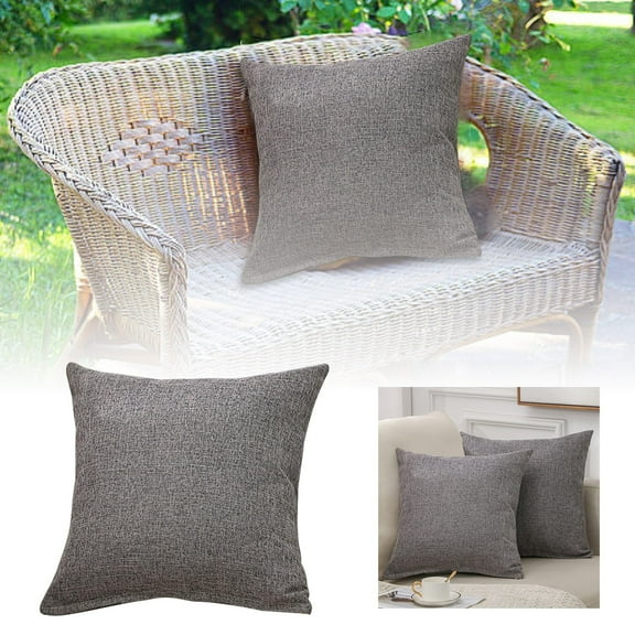 Soft Chenille Throw Pillow Covers 18x18 - Pack of 2 Textured Decorative Pillowcases for Spring & Summer - Neutral Accent Cushion Covers for Farmhouse & Modern Decor