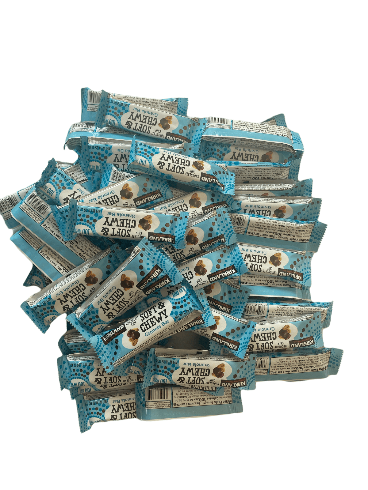 Soft & Chewy Granola Bars Made With Real Chocolate Chips - Oats 64 Bars No Artificial Flavors Or Colors 100 Calories Per Bar