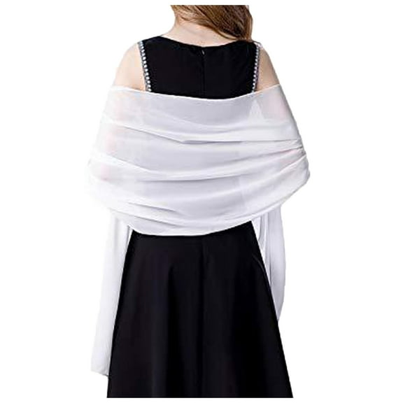Soft Chiffon Scarve Shawls Wraps For Dresses Women Accessories Sequin Shawls for Women plus Size Shawl Wraps for Women Formal Hair Cutting Cloak Umbrella Scarf Shawl Wraps for Women Fall Cover up for