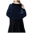 thumbnail image 1 of Soft Chiffon Wraps Shawls For Women Dress Accessories Elegant Lightweight Evening Cover Up Bridal Party Stole, M, Navy, 1 of 4