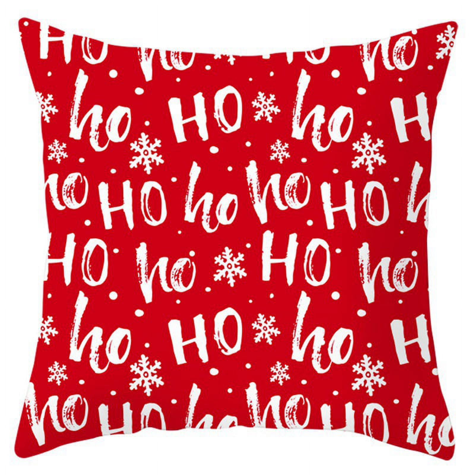Soft Christmas Red Pillow Covers, Zipper Home Throw Pillow Case, Merry